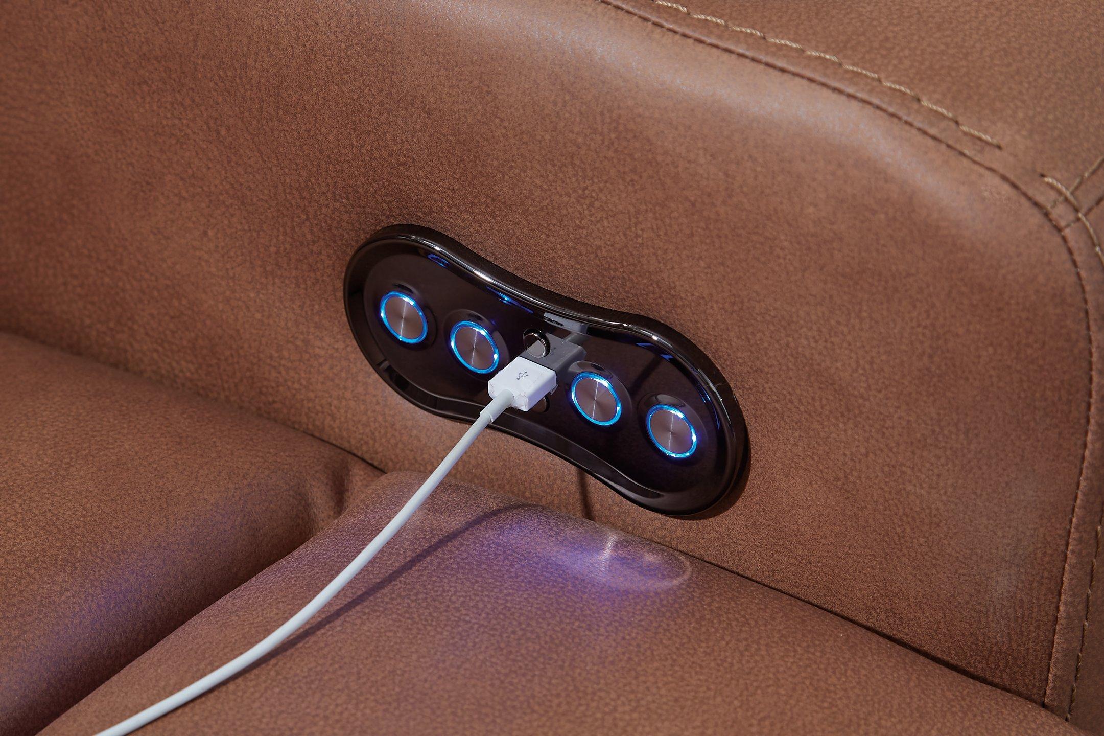 Clean-Slate Power Reclining Loveseat with Console - Ideal Furniture (Fresno,CA) 