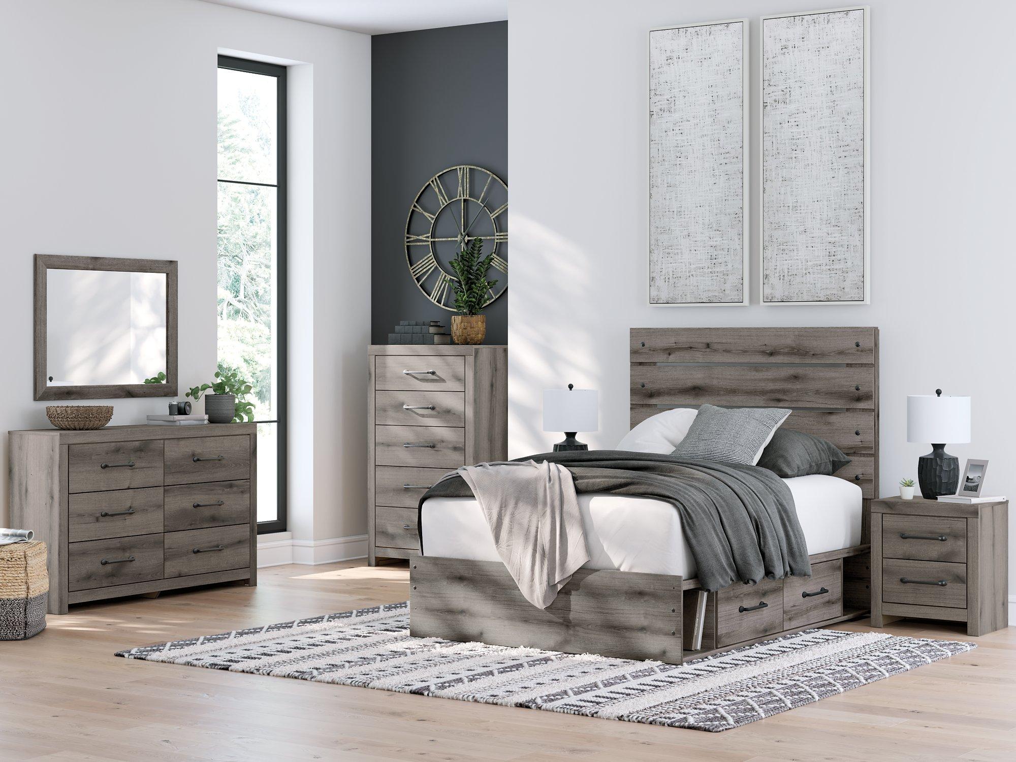 Graystorm Bed with Storage