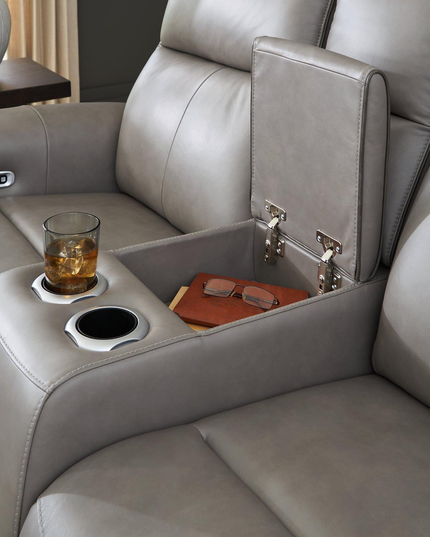 5Z-Comfort Power Reclining Loveseat with Console - Ideal Furniture (Fresno,CA) 