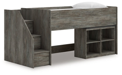 Frandern Loft Bed with Bookcase Storage - Ideal Furniture (Fresno,CA) 