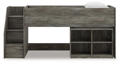 Frandern Loft Bed with Bookcase Storage - Ideal Furniture (Fresno,CA) 