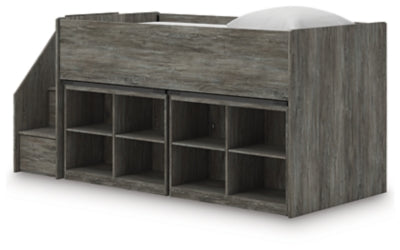 Frandern Loft Bed with Bookcase Storage - Ideal Furniture (Fresno,CA) 