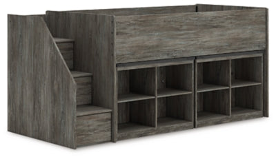 Frandern Loft Bed with Bookcase Storage - Ideal Furniture (Fresno,CA) 