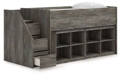 Frandern Loft Bed with Bookcase Storage - Ideal Furniture (Fresno,CA) 