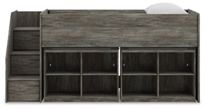 Frandern Loft Bed with Bookcase Storage - Ideal Furniture (Fresno,CA) 