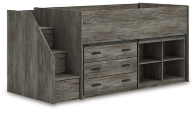 Frandern Loft Bed with Bookcase and Drawer Storage - Ideal Furniture (Fresno,CA) 