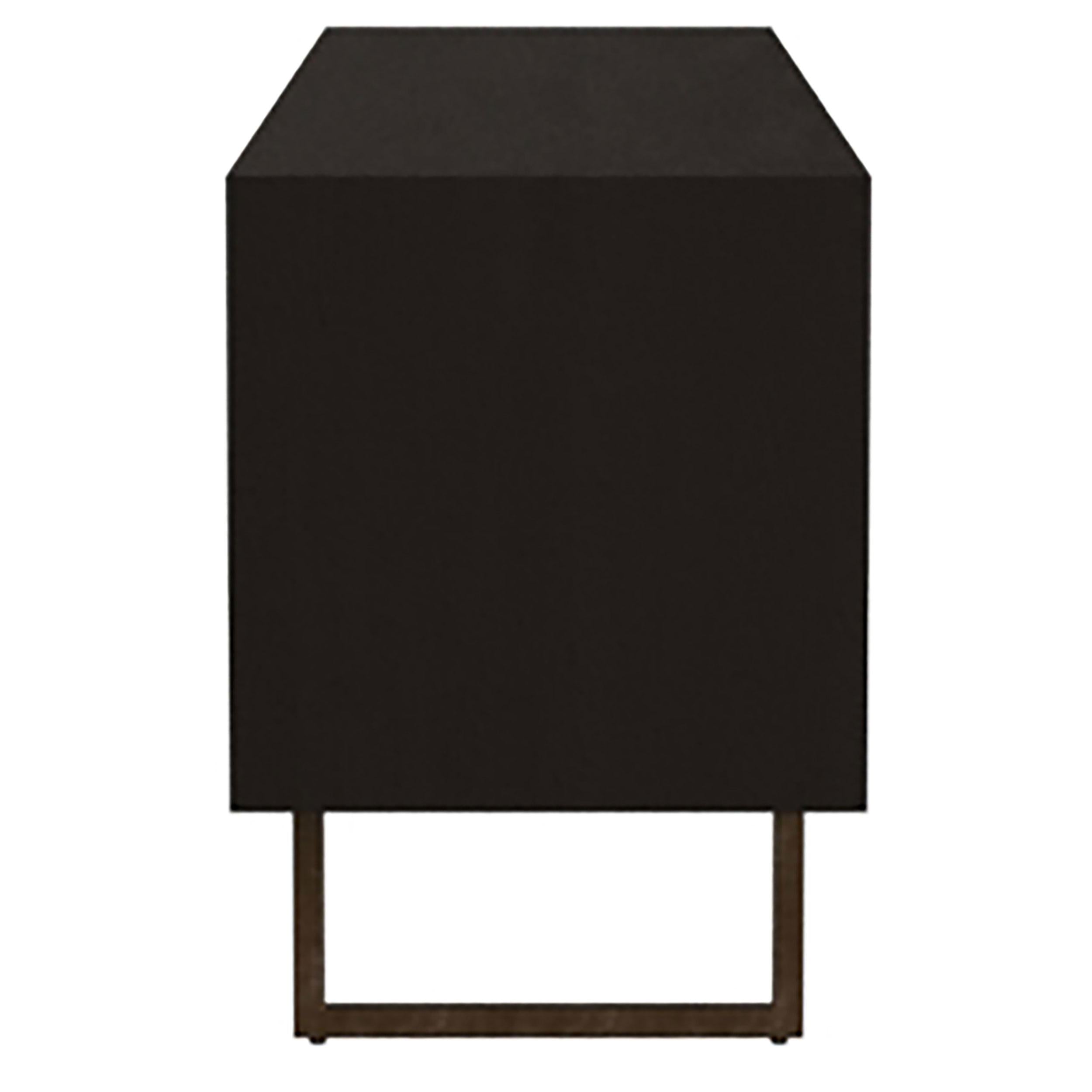 Marsden 2-door Wood 70" TV Stand Charcoal Black - Ideal Furniture (Fresno,CA) 