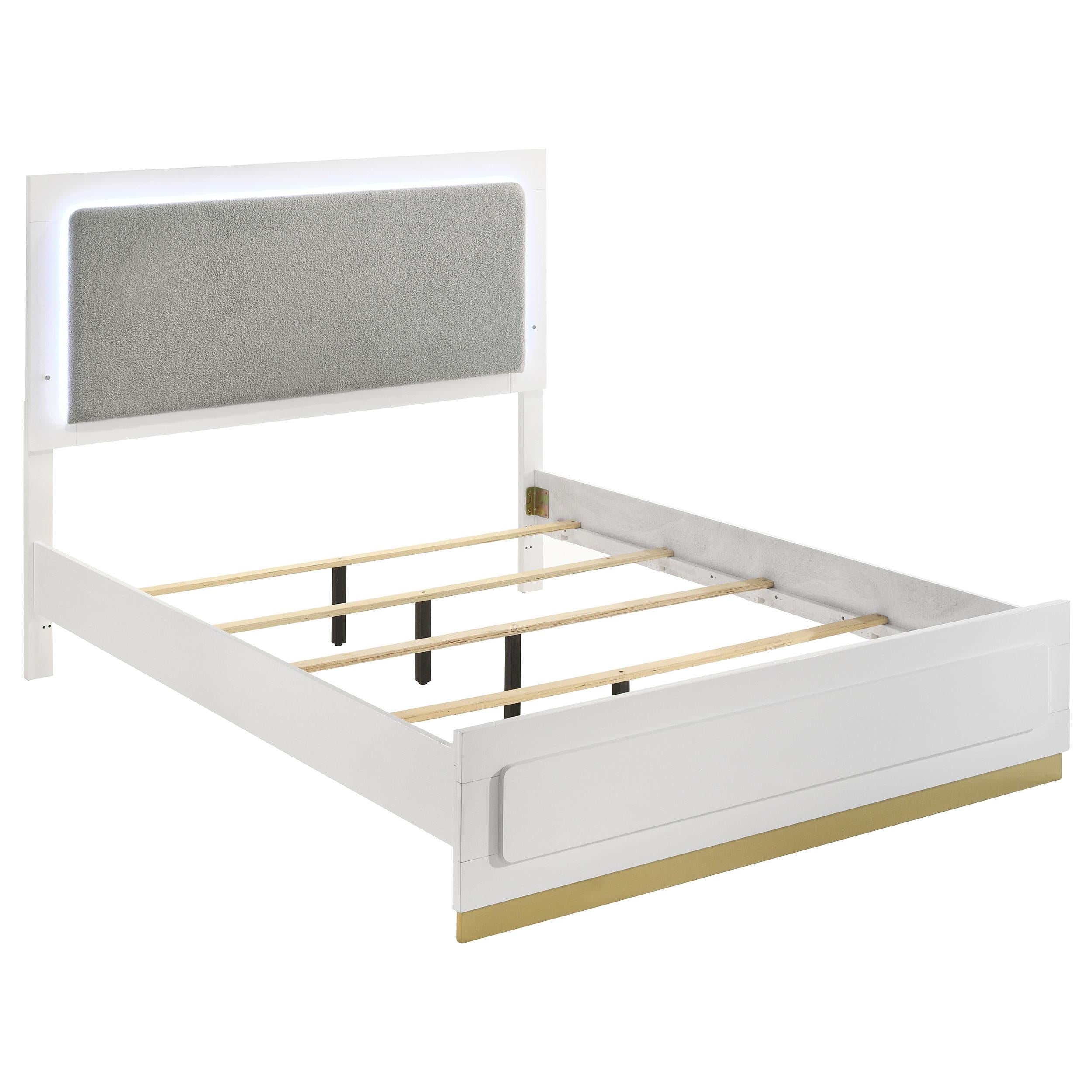 Caraway Panel Bed with LED Lighting - Ideal Furniture (Fresno,CA) 