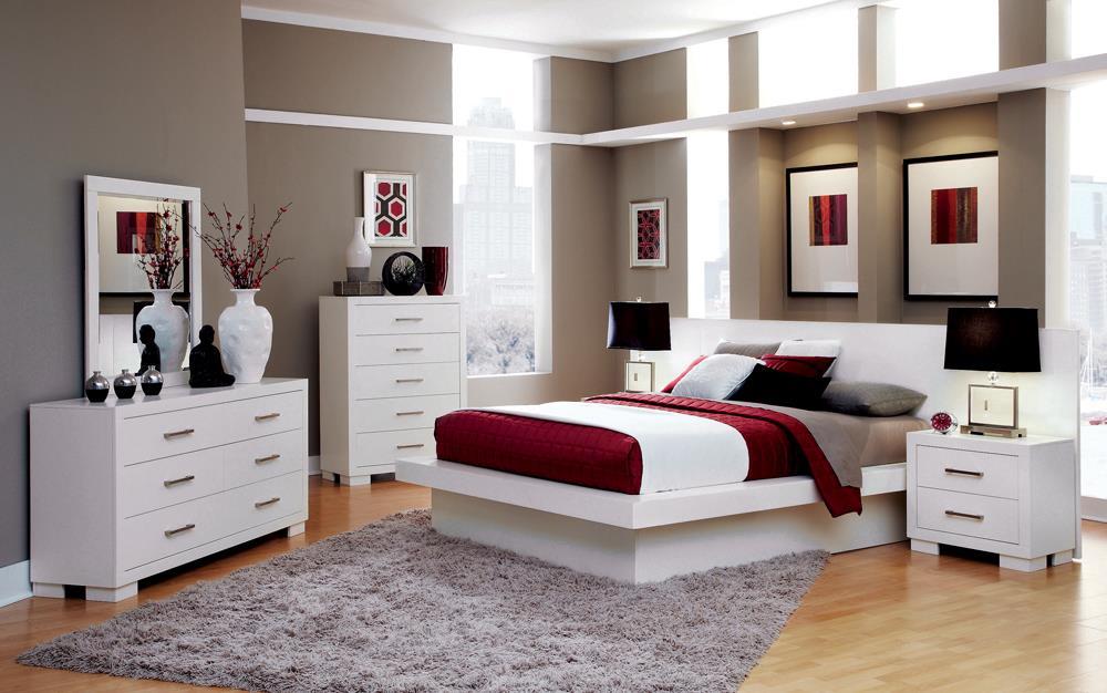 Jessica California King, E.king, & Queen Bed with Storage Headboard Cappuccino - Ideal Furniture (Fresno,CA) 