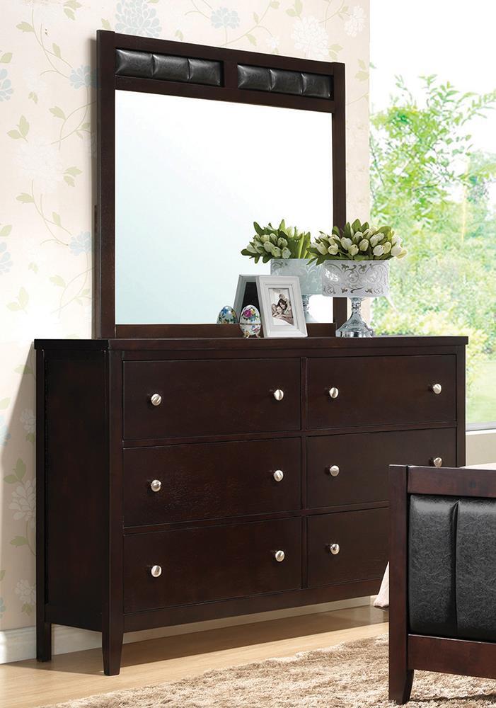 Carlton 6-drawer Rectangular Dresser Cappuccino - Ideal Furniture (Fresno,CA) 