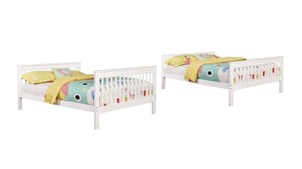 Chapman Full Over Full & Twin Over Full Bunk Bed Black & White - Ideal Furniture (Fresno,CA) 