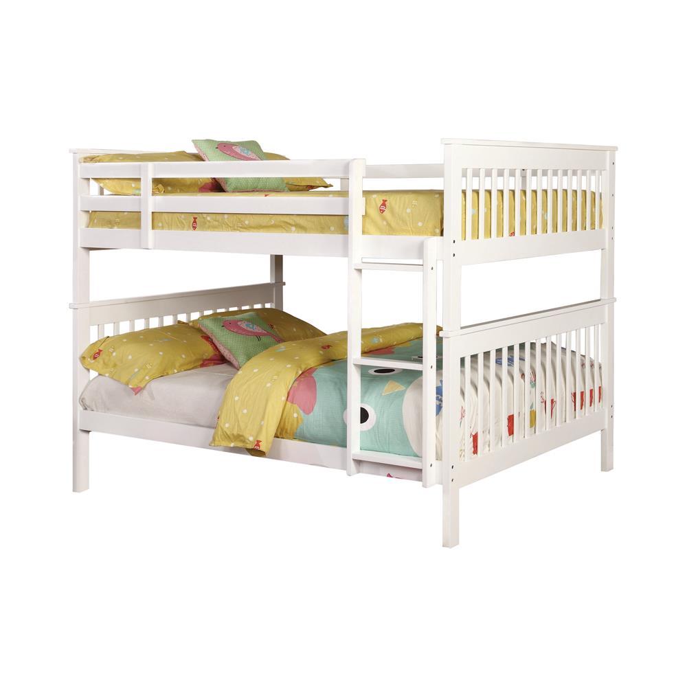 Chapman Full Over Full & Twin Over Full Bunk Bed Black & White - Ideal Furniture (Fresno,CA) 