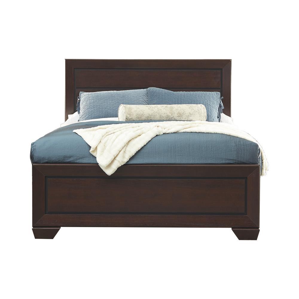 Kauffman California King, Eastren King, & Queen Panel Bed Dark Cocoa - Ideal Furniture (Fresno,CA) 