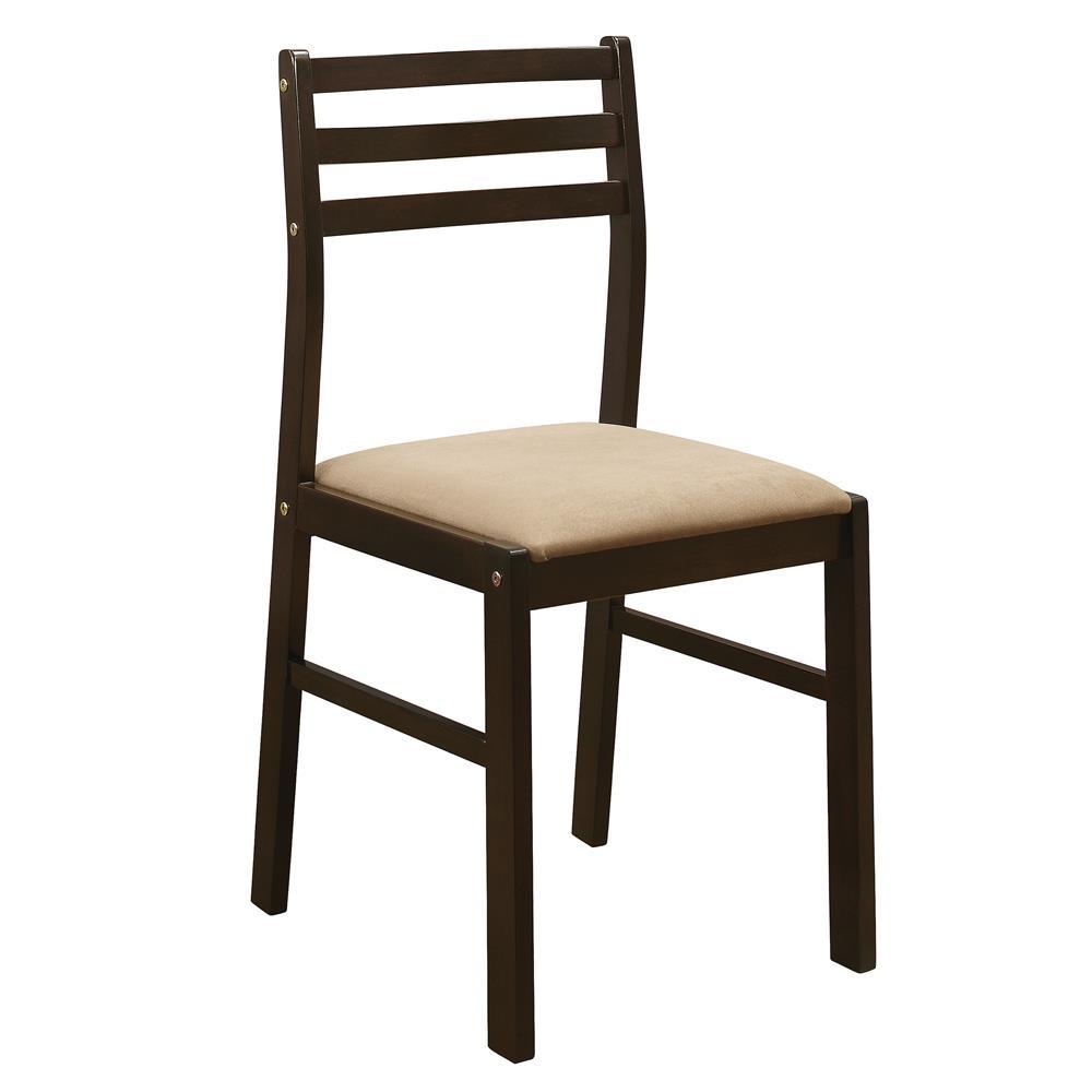 Bucknell 3-piece Dining Set with Drop Leaf Cappuccino and Tan - Ideal Furniture (Fresno,CA) 