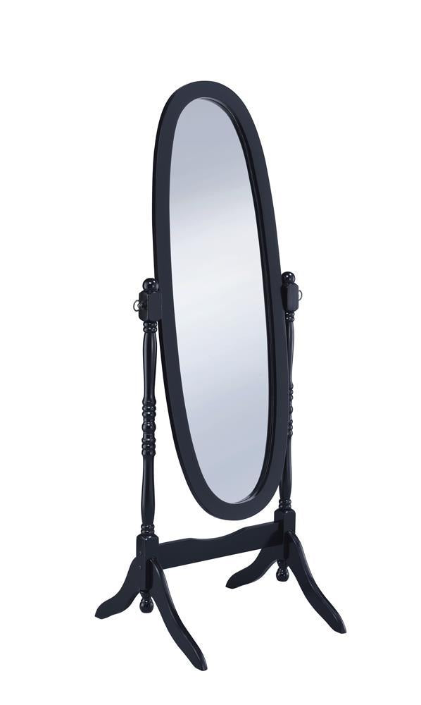 Cabot Rectangular Cheval Mirror with Arched Top Black - Ideal Furniture (Fresno,CA) 