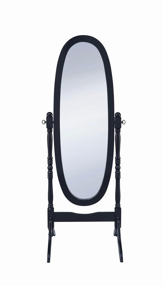 Cabot Rectangular Cheval Mirror with Arched Top Black - Ideal Furniture (Fresno,CA) 