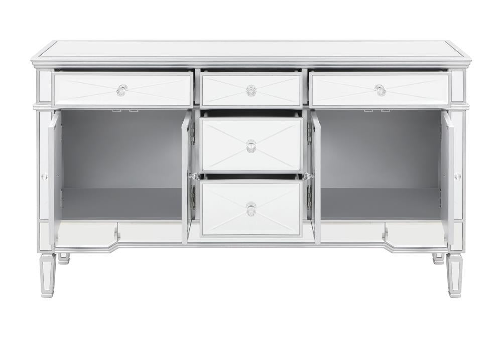 Duchess 5-drawer Accent Cabinet Silver