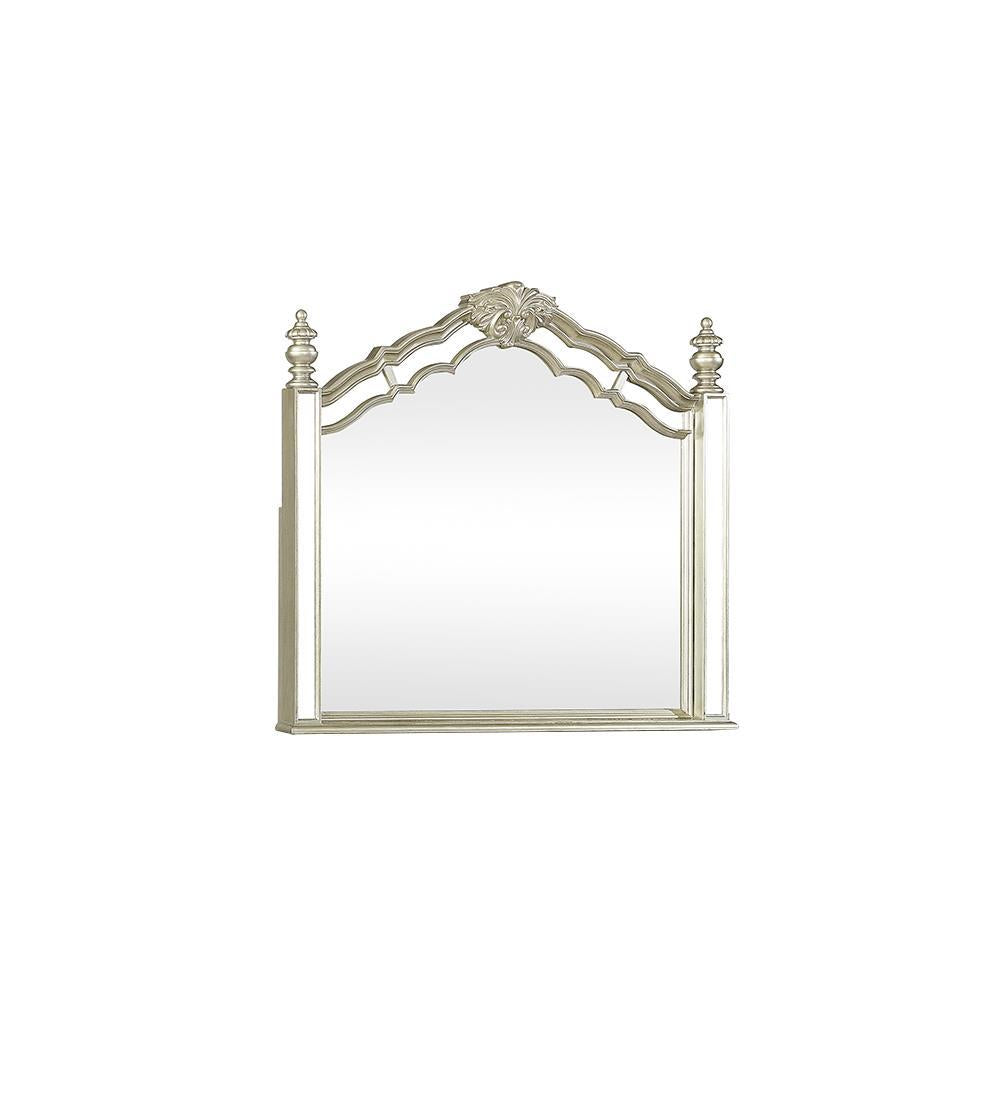 Heidi Arched Dresser Mirror Metallic Platinum