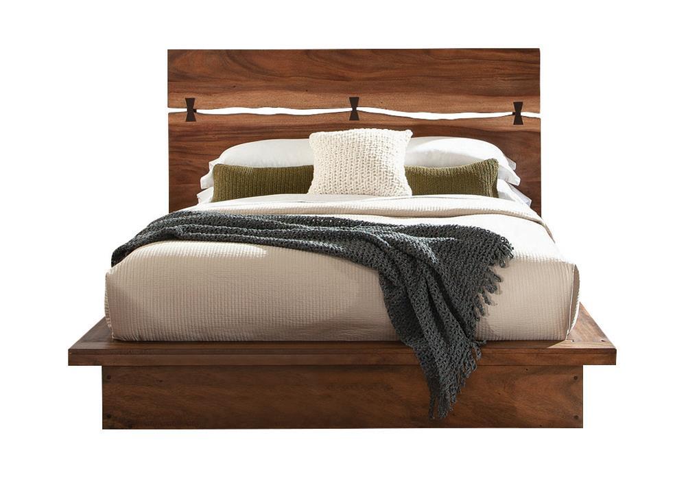 Winslow California King, E.King & Queen Bed Smokey Walnut and Coffee Bean - Ideal Furniture (Fresno,CA) 