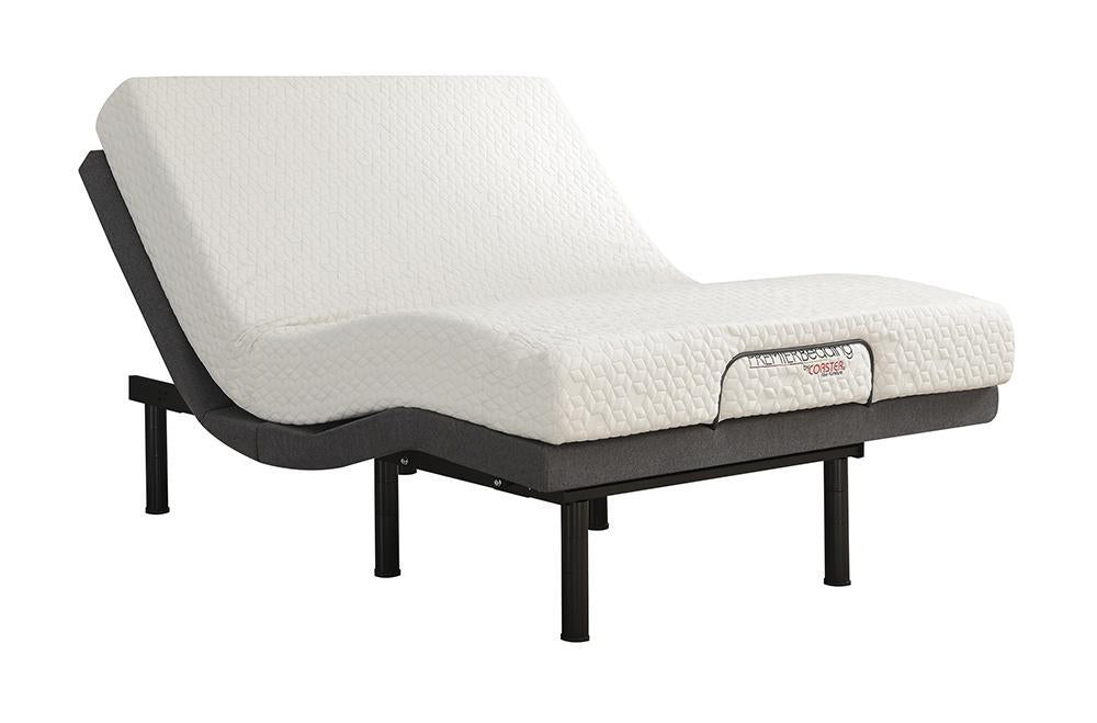 Negan Eastern King, E.King, Queen, & Twin XL Adjustable Bed Base Grey and Black - Ideal Furniture (Fresno,CA) 