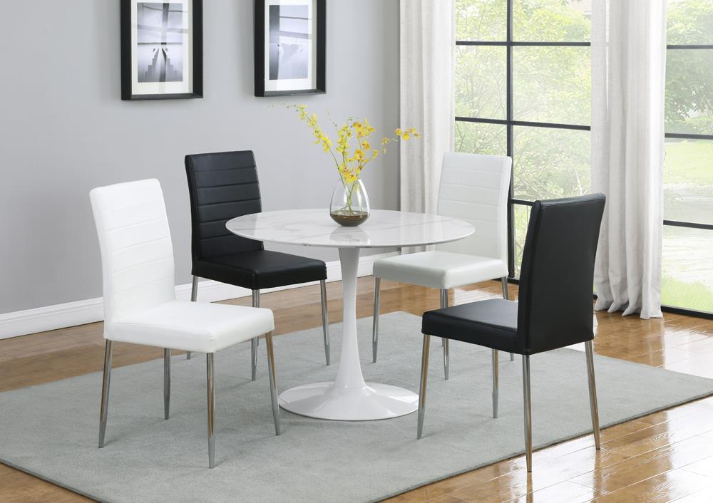 Maston Upholstered Dining Chairs White (Set of 4) - Ideal Furniture (Fresno,CA) 