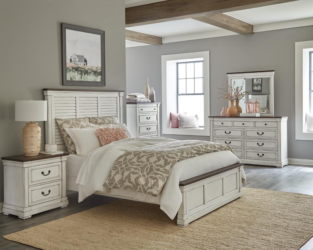 Hillcrest Rectangular Dresser Mirror Dark Rum and White - Ideal Furniture (Fresno,CA) 