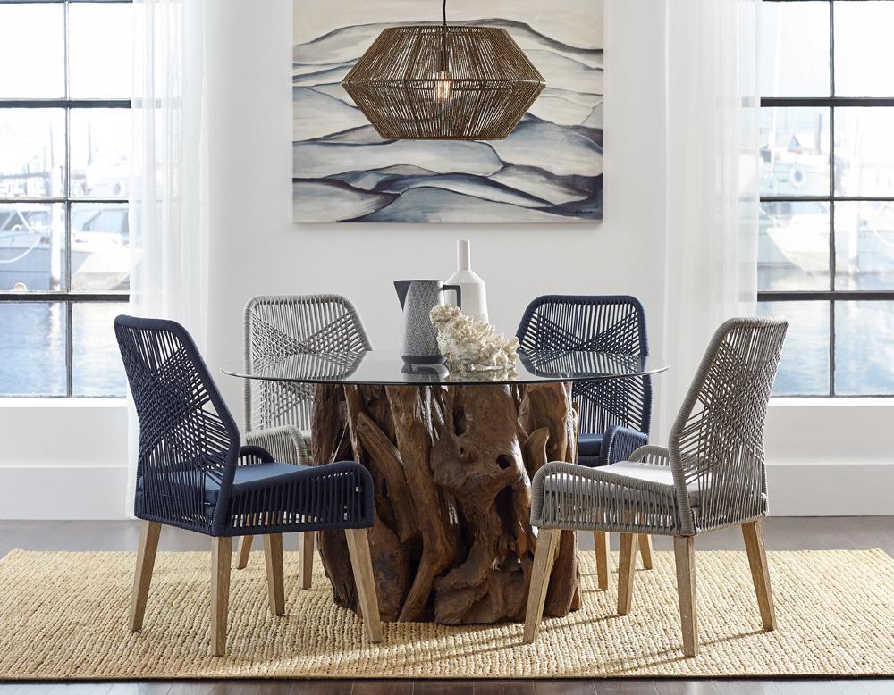 Nakia Woven Back Side Chairs Grey (Set of 2) - Ideal Furniture (Fresno,CA) 
