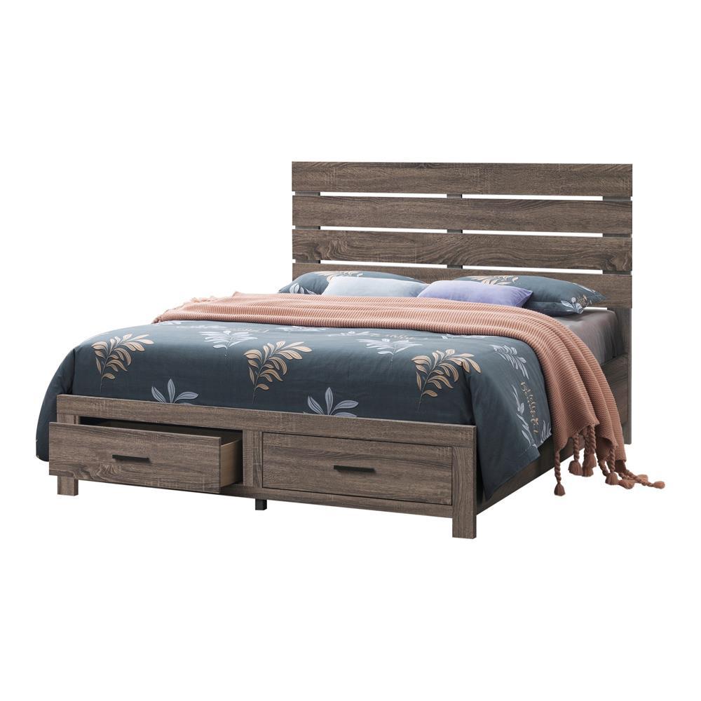 Brantford Eastern King & Queen Panel Bed Barrel Oak - Ideal Furniture (Fresno,CA) 