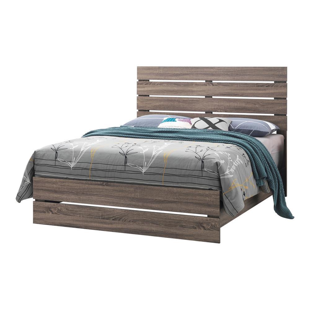 Brantford Eastern King & Queen Panel Bed Barrel Oak - Ideal Furniture (Fresno,CA) 