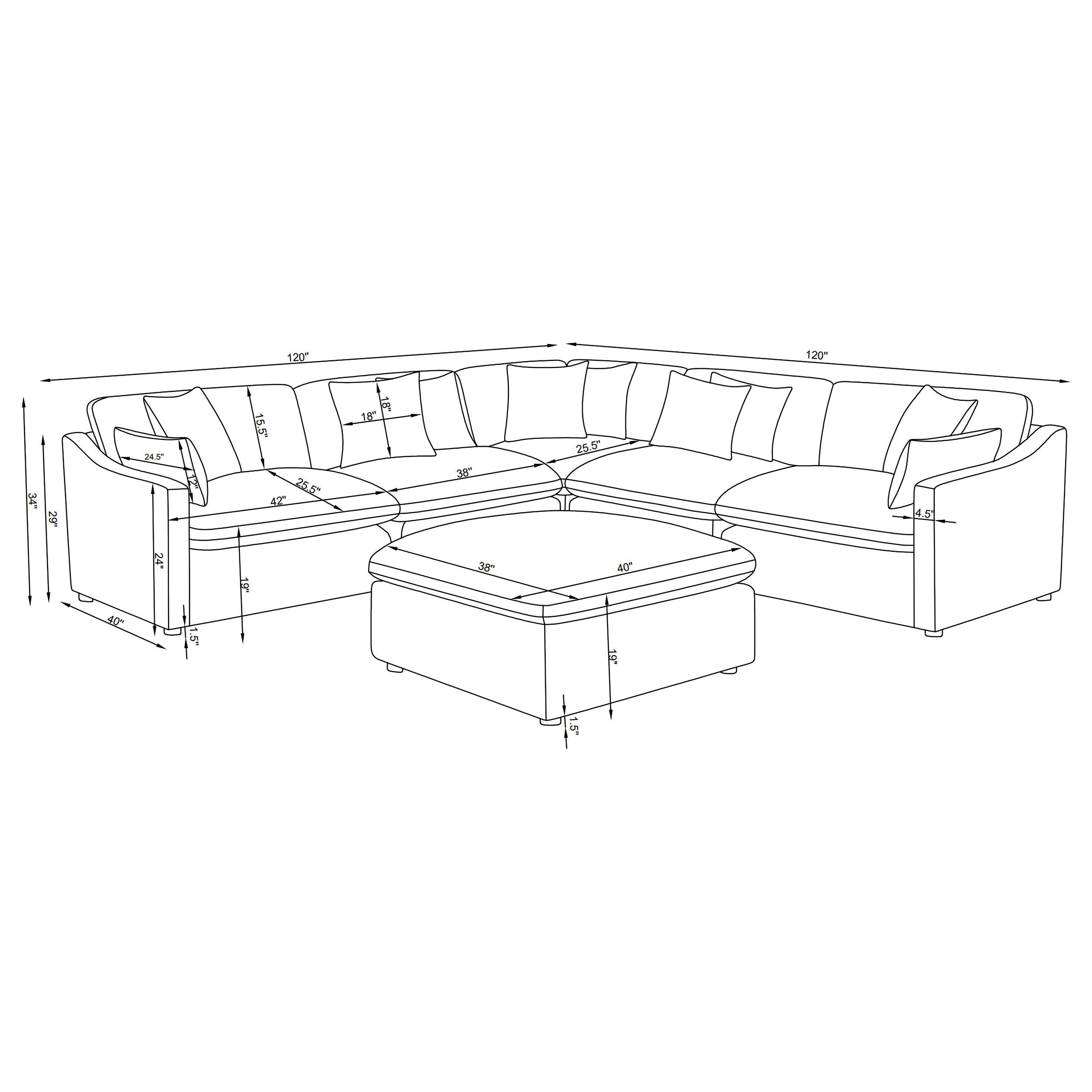 Hobson 6 Piece Sectionals - Ideal Furniture (Fresno,CA) 