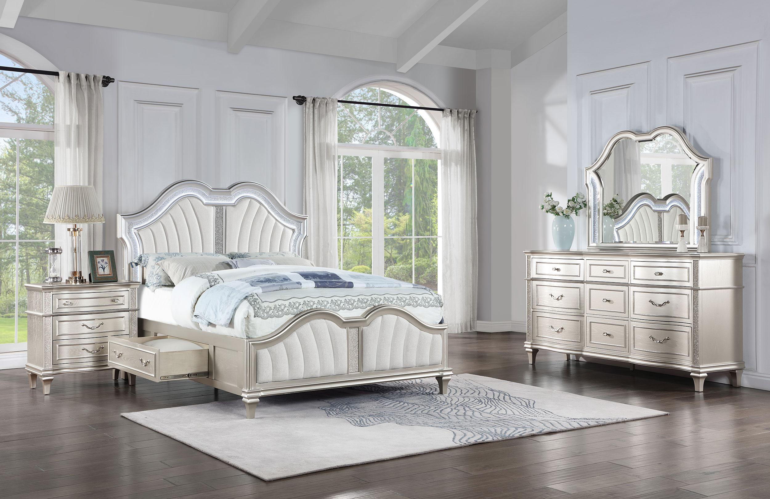 Evangeline 4 Pc Bedroom Set - Ideal Furniture (Fresno,CA) 