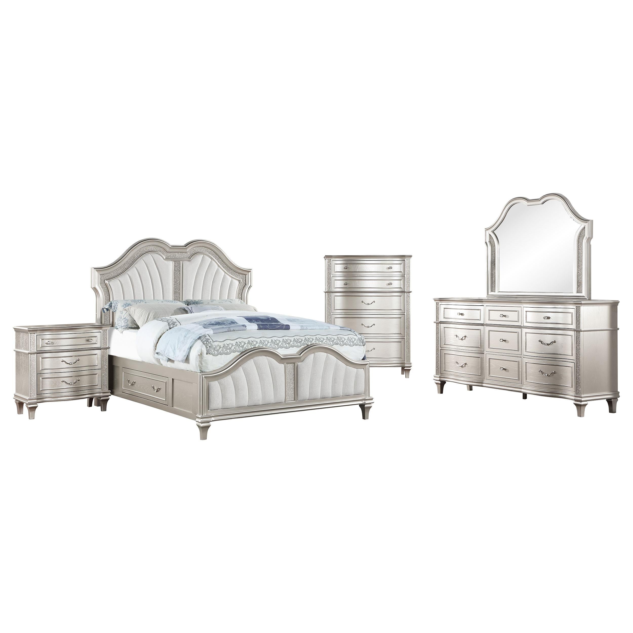 Evangeline 5 Pc Bedroom Set - Ideal Furniture (Fresno,CA) 