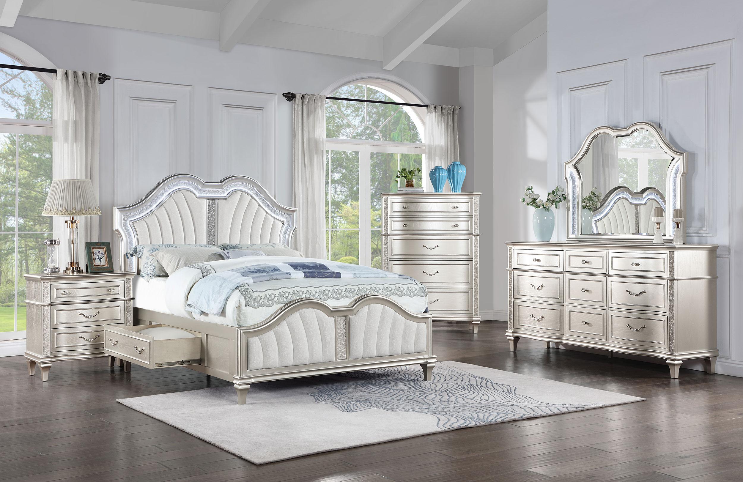Evangeline 5 Pc Bedroom Set - Ideal Furniture (Fresno,CA) 