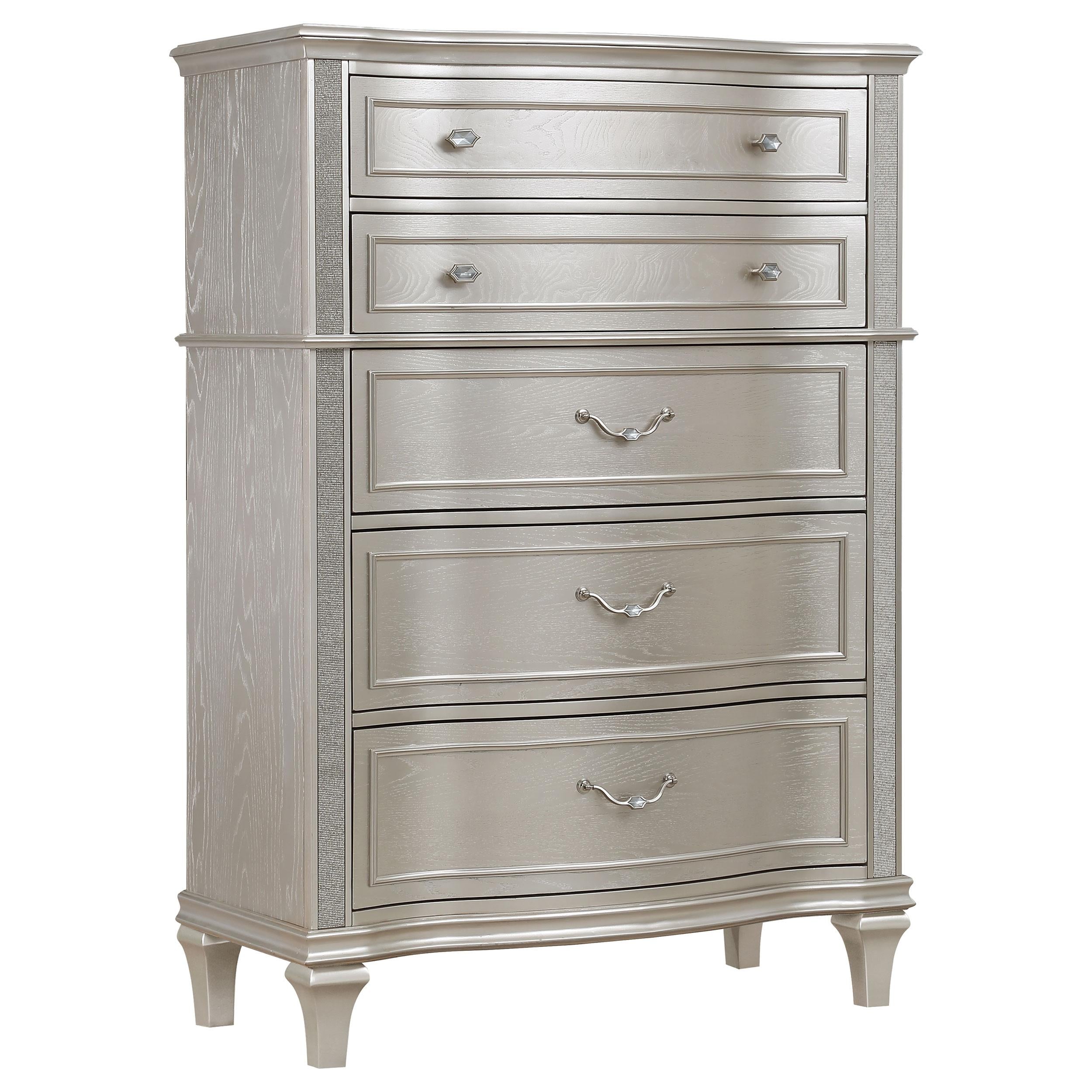 Evangeline 5 Pc Bedroom Set - Ideal Furniture (Fresno,CA) 