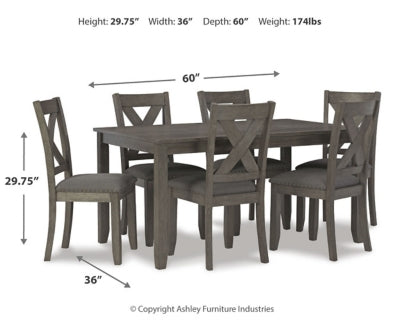 Caitbrook Dining Table and Chairs (Set of 7) - Ideal Furniture (Fresno,CA) 