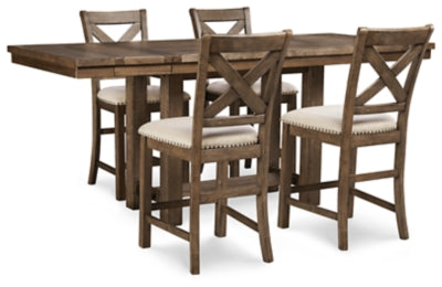 Moriville Counter Height Dining Set - Ideal Furniture (Fresno,CA) 