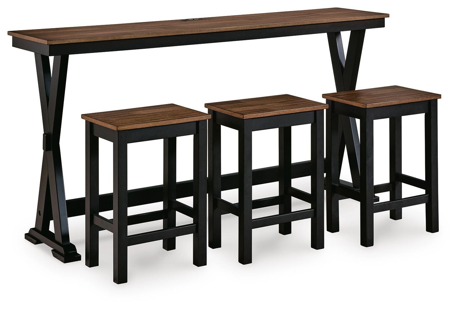 Wildenauer Counter Height Dining Table and 3 Barstools Set - Ideal Furniture (Fresno,CA) 