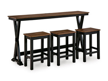 Wildenauer Counter Height Dining Table and 3 Barstools Set - Ideal Furniture (Fresno,CA) 