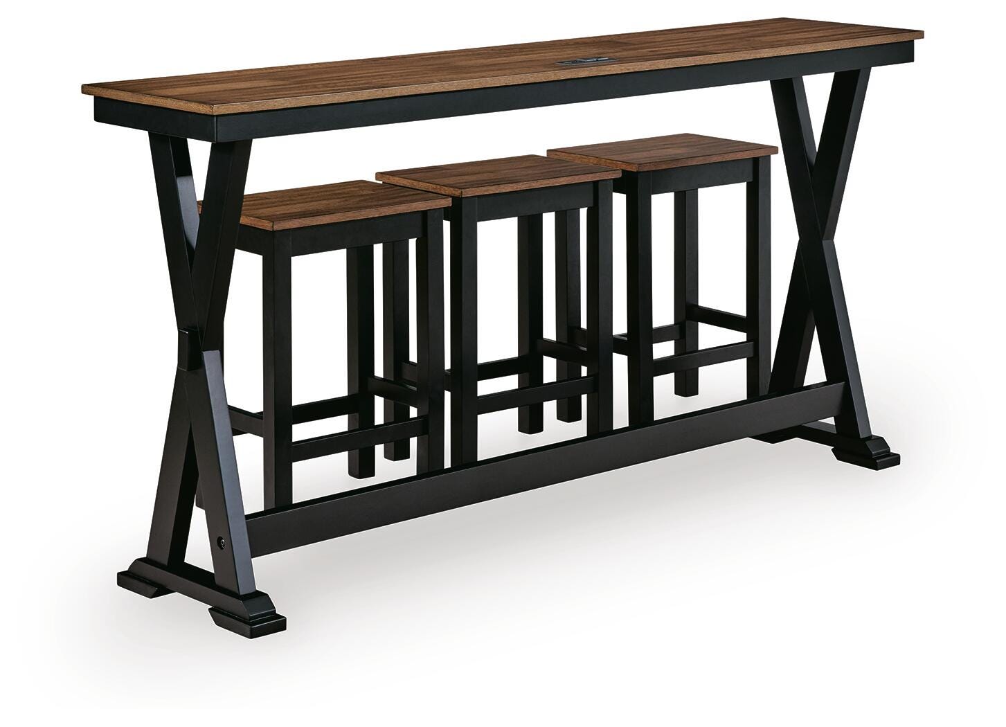 Wildenauer Counter Height Dining Table and 3 Barstools Set - Ideal Furniture (Fresno,CA) 