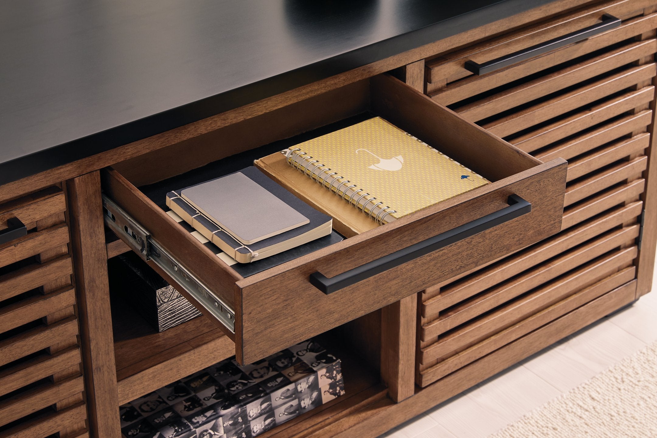 Kallari Credenza with Desk Return - Ideal Furniture (Fresno,CA) 