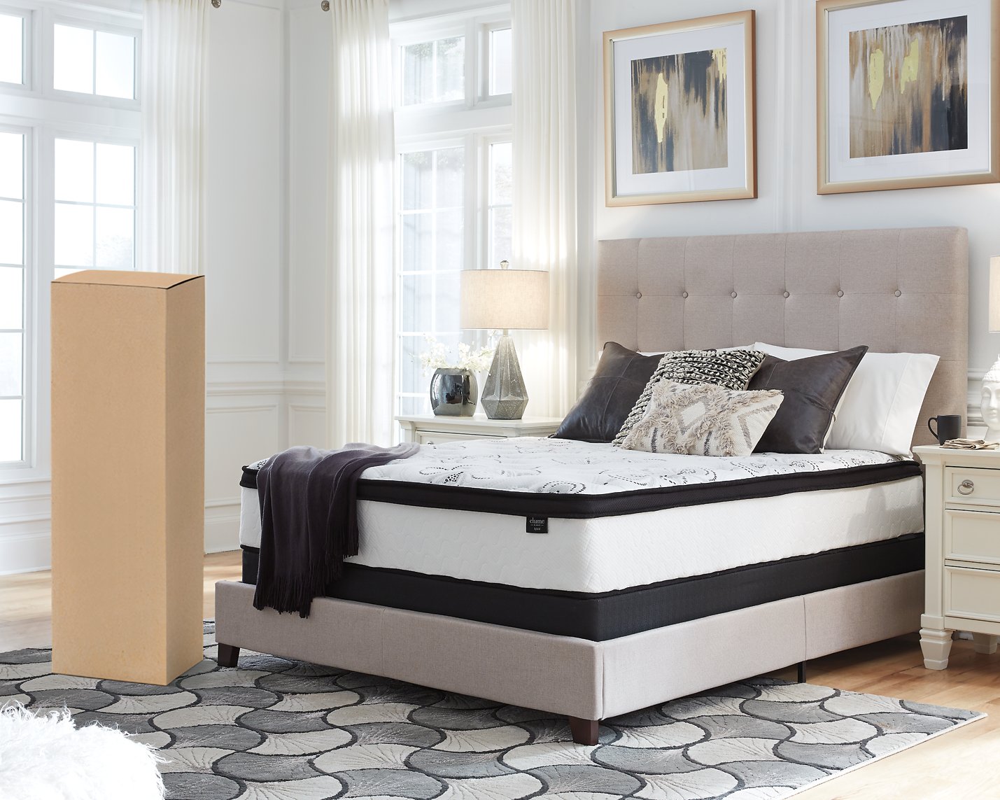 Chime 12 Inch Hybrid Mattress in a Box - Ideal Furniture (Fresno,CA) 