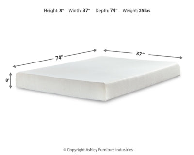 Chime 8 Inch Memory Foam Mattress in a Box - Ideal Furniture (Fresno,CA) 