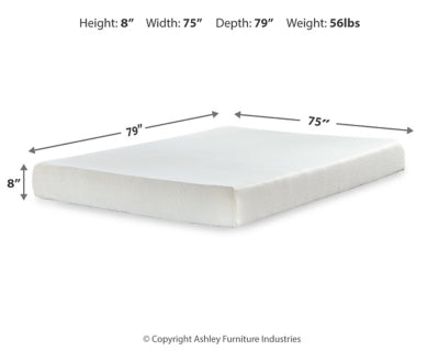 Chime 8 Inch Memory Foam Mattress in a Box - Ideal Furniture (Fresno,CA) 