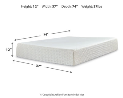 Chime 12 Inch Memory Foam Mattress in a Box - Ideal Furniture (Fresno,CA) 