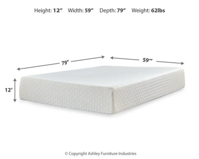 Chime 12 Inch Memory Foam Mattress in a Box - Ideal Furniture (Fresno,CA) 