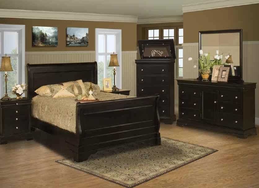 New Classic Belle Rose 4 Drawer Night Stand in Black Cherry