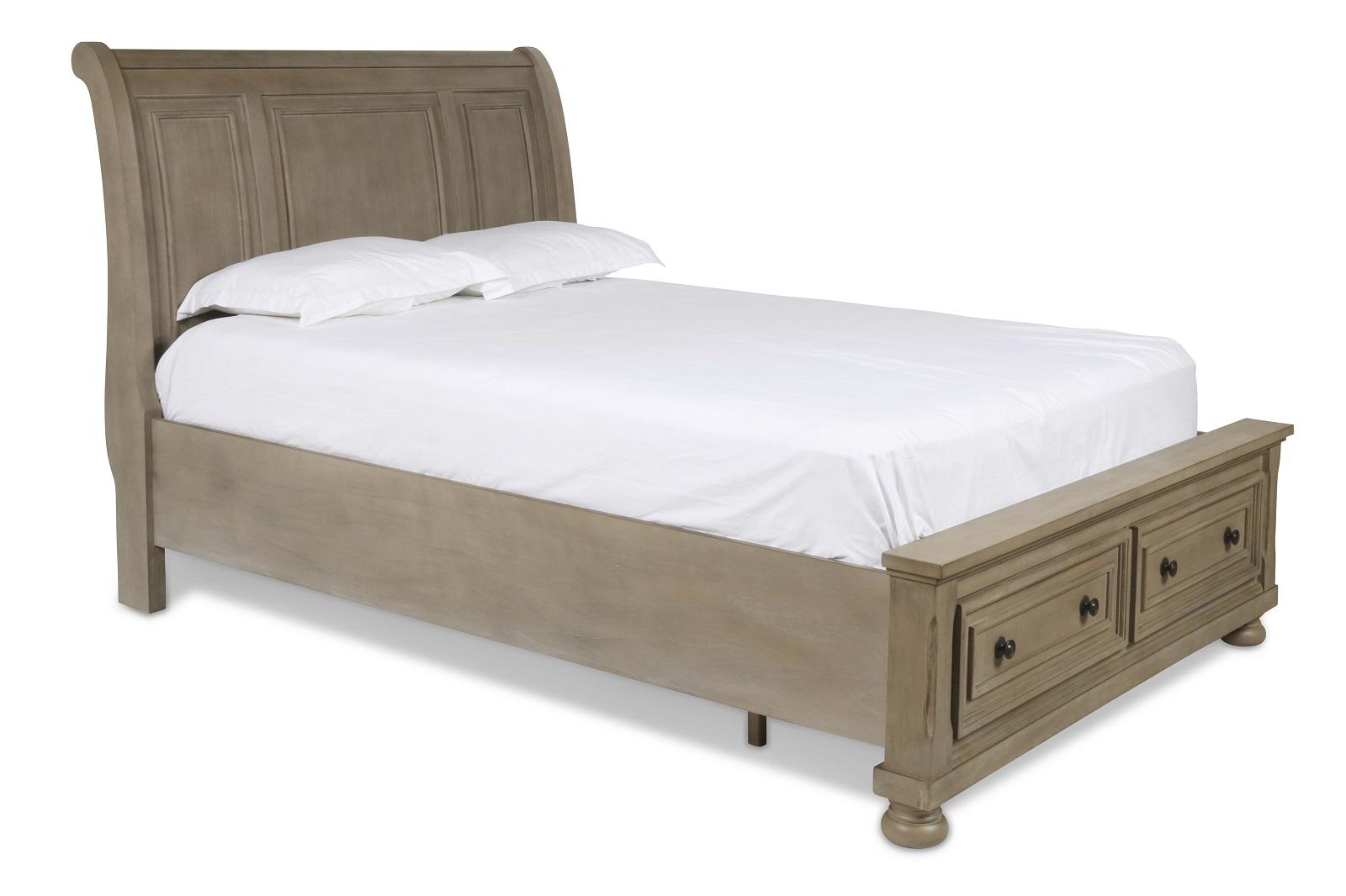 New Classic Furniture Allegra King Storage Bed in Pewter - Ideal Furniture (Fresno,CA) 