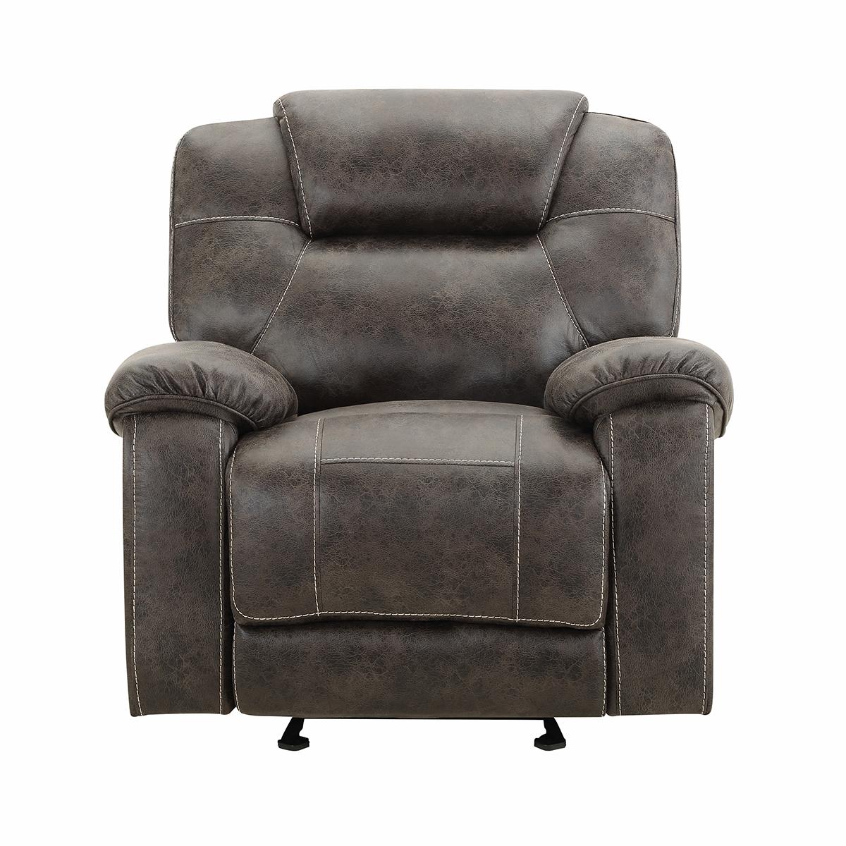 New Classic Furniture Anton Glider Recliner with Power Footrest in Chocolate