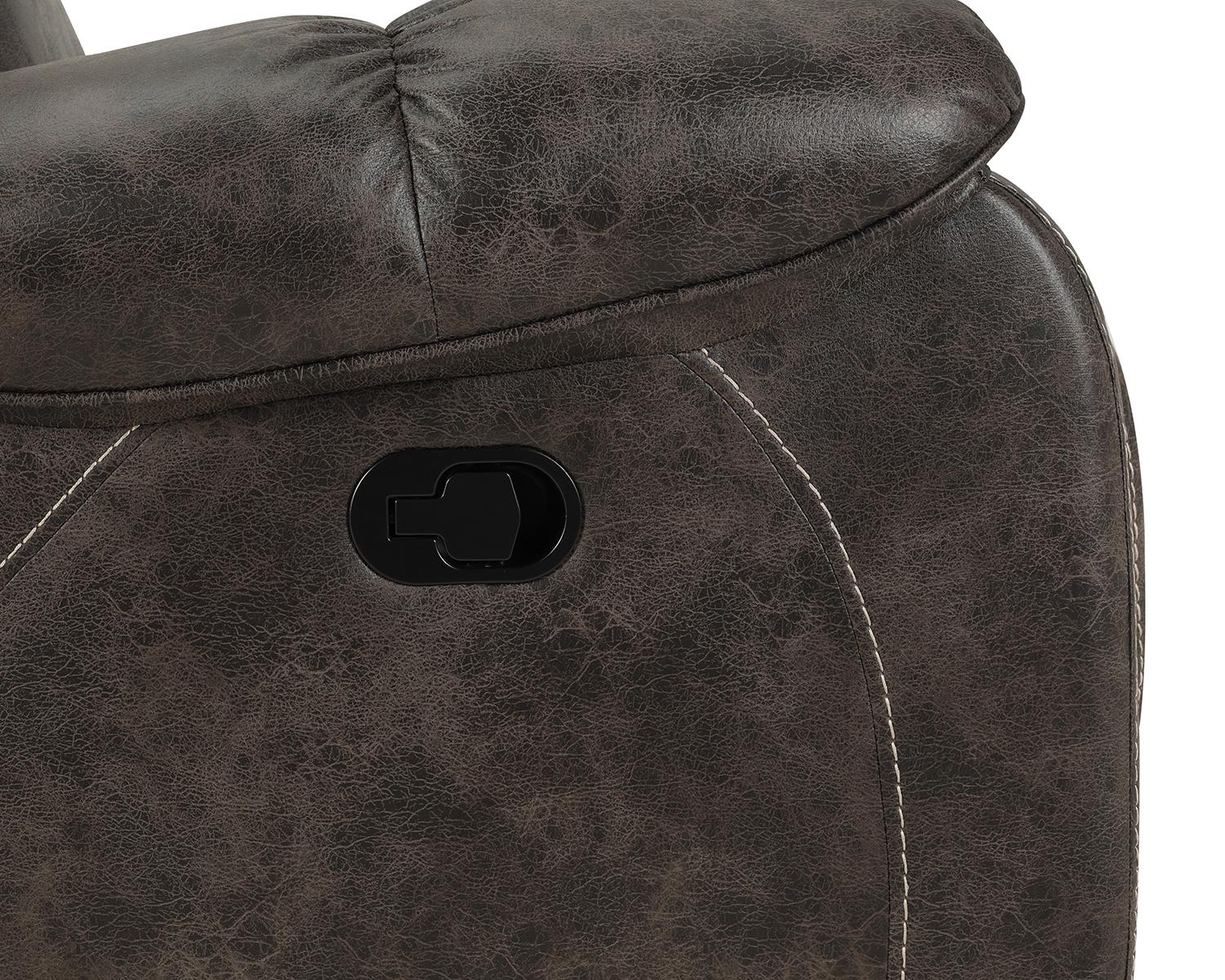 New Classic Furniture Anton Glider Recliner with Power Footrest in Chocolate - Ideal Furniture (Fresno,CA) 