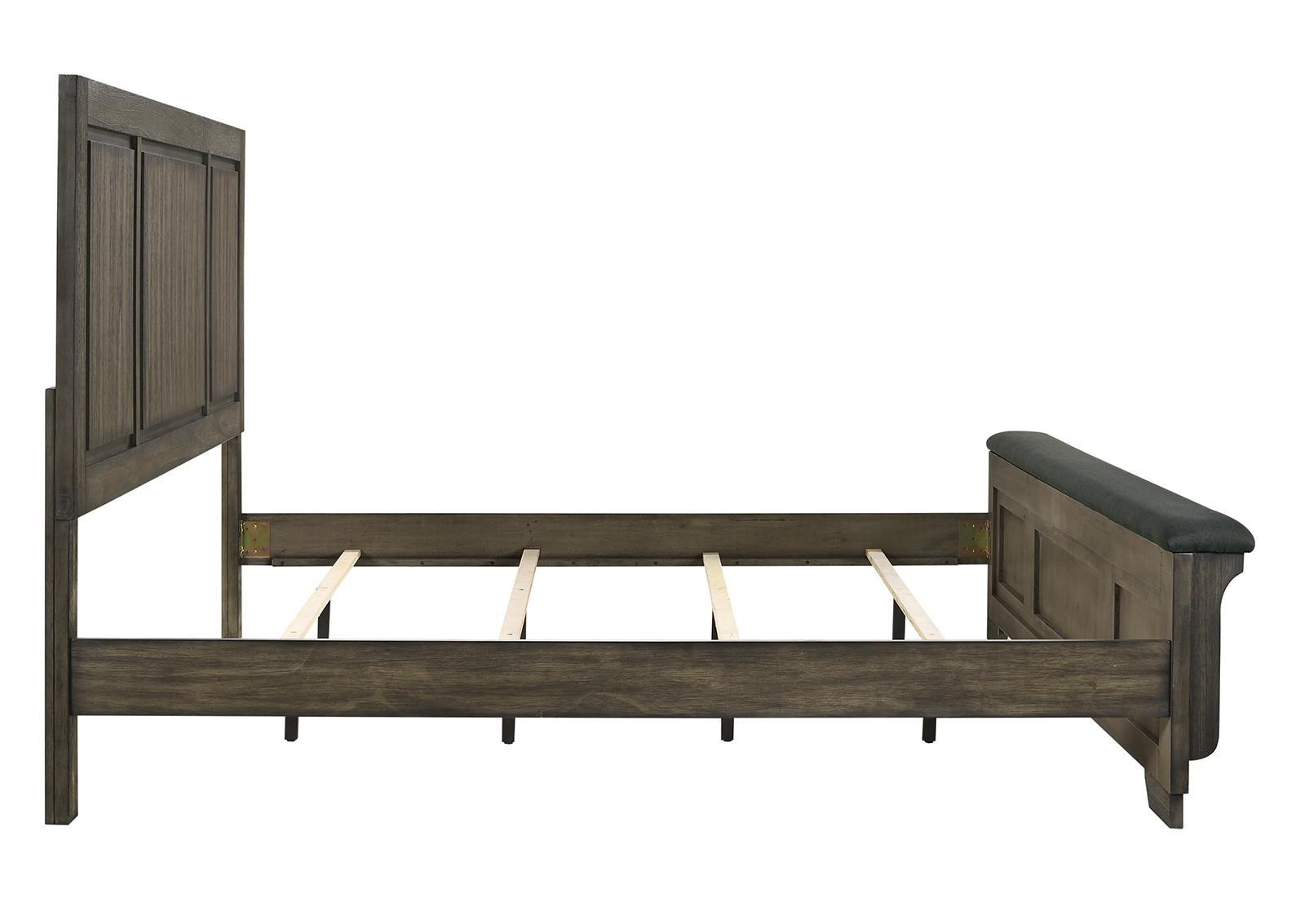 New Classic Furniture Ashland King Panel Bed in Rustic Brown - Ideal Furniture (Fresno,CA) 